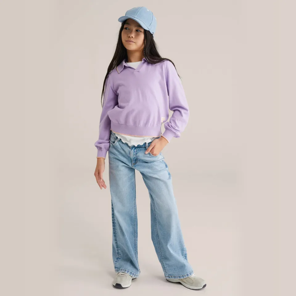 WE Fashion Blue Ridge relaxed straight leg jeans light blue denim