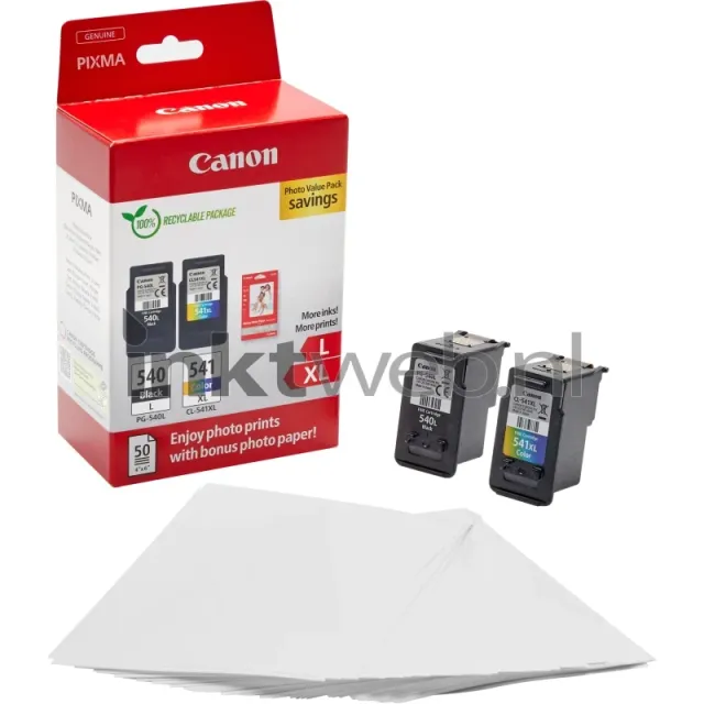 Canon PG-540L/CL-541XL Photo Value Pack zwart en kleur (Origineel Hoge Capaciteit)