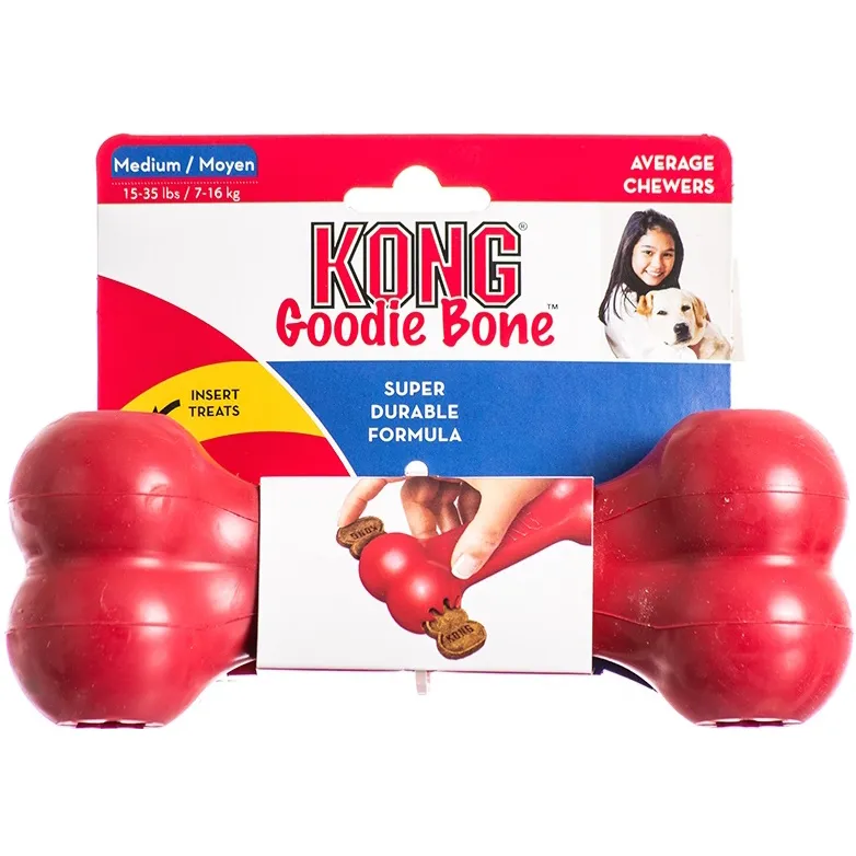 Kong Goodie Bone medium rood, foto 2