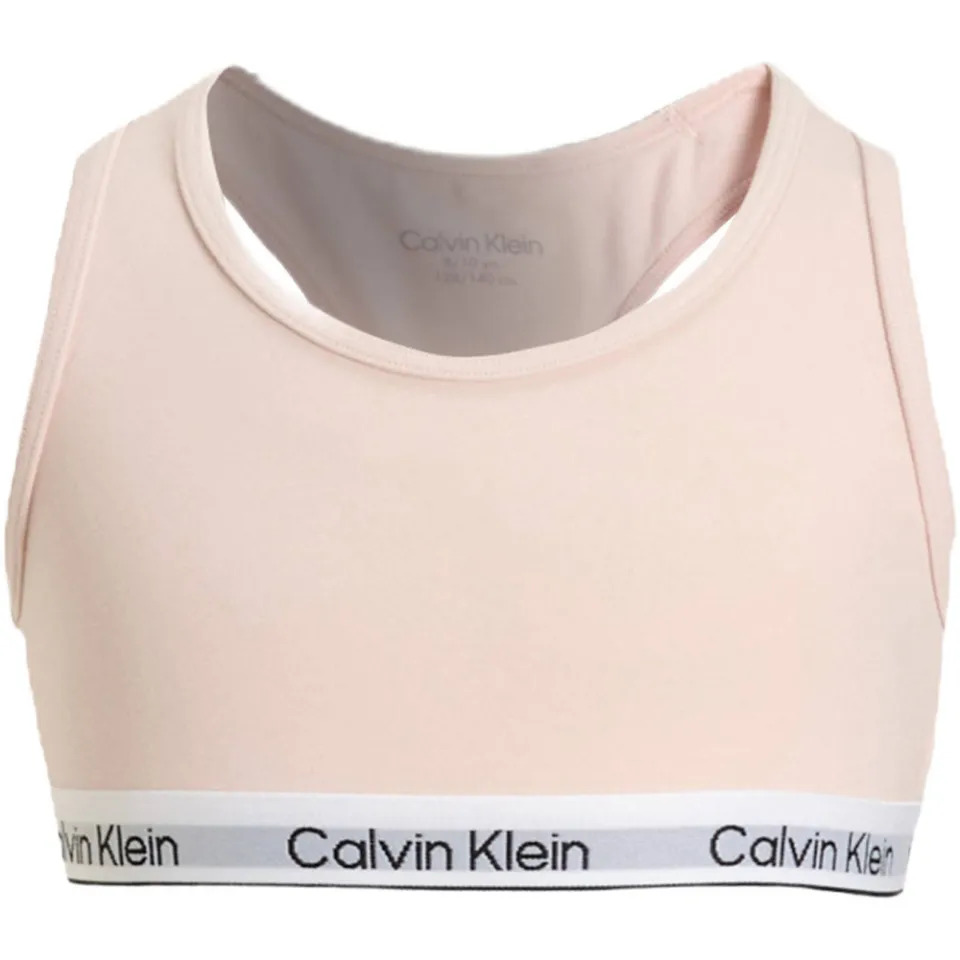 Calvin Klein bh-top set van 2 zalmroze en grijs, foto 3