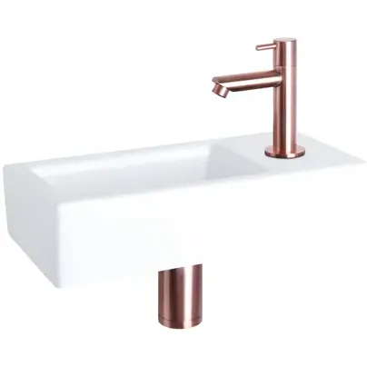 Differnz Fonteinset Mix&match Ravo Keramiek Recht Rood Koper Wit