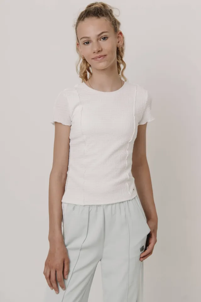 Frankie&Liberty T-shirt ecru met bloemen
