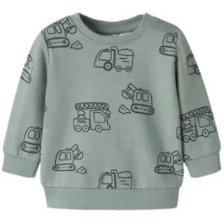 NAME IT BABY rechtvallende sweater met print - groen All over print