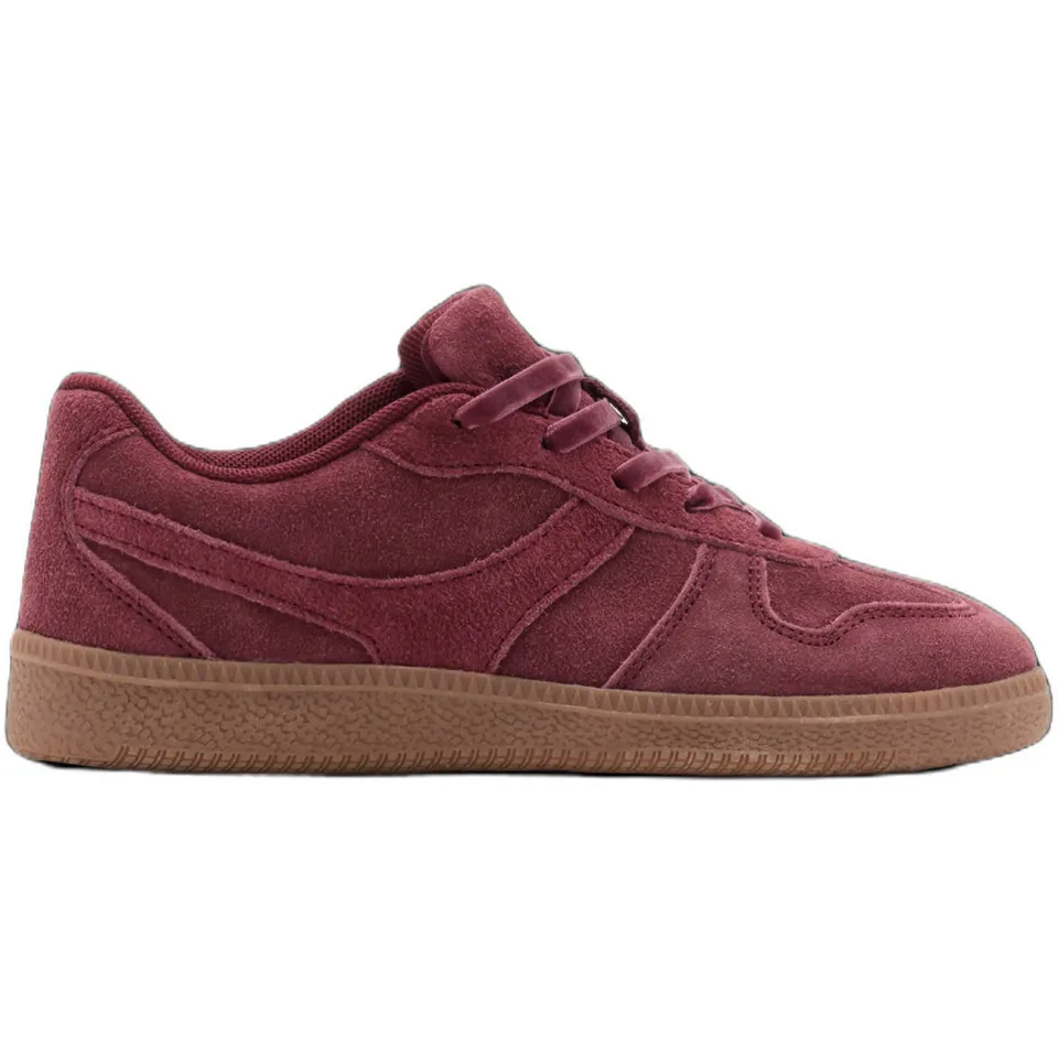 Mango Kids suède sneakers - bordeaux