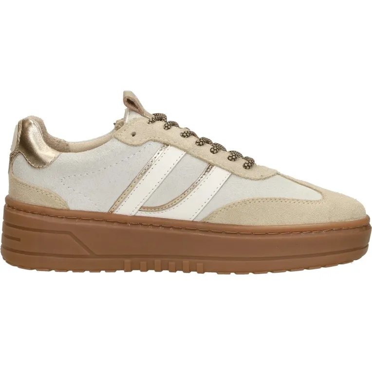 Sub55 lage veterschoenen beige