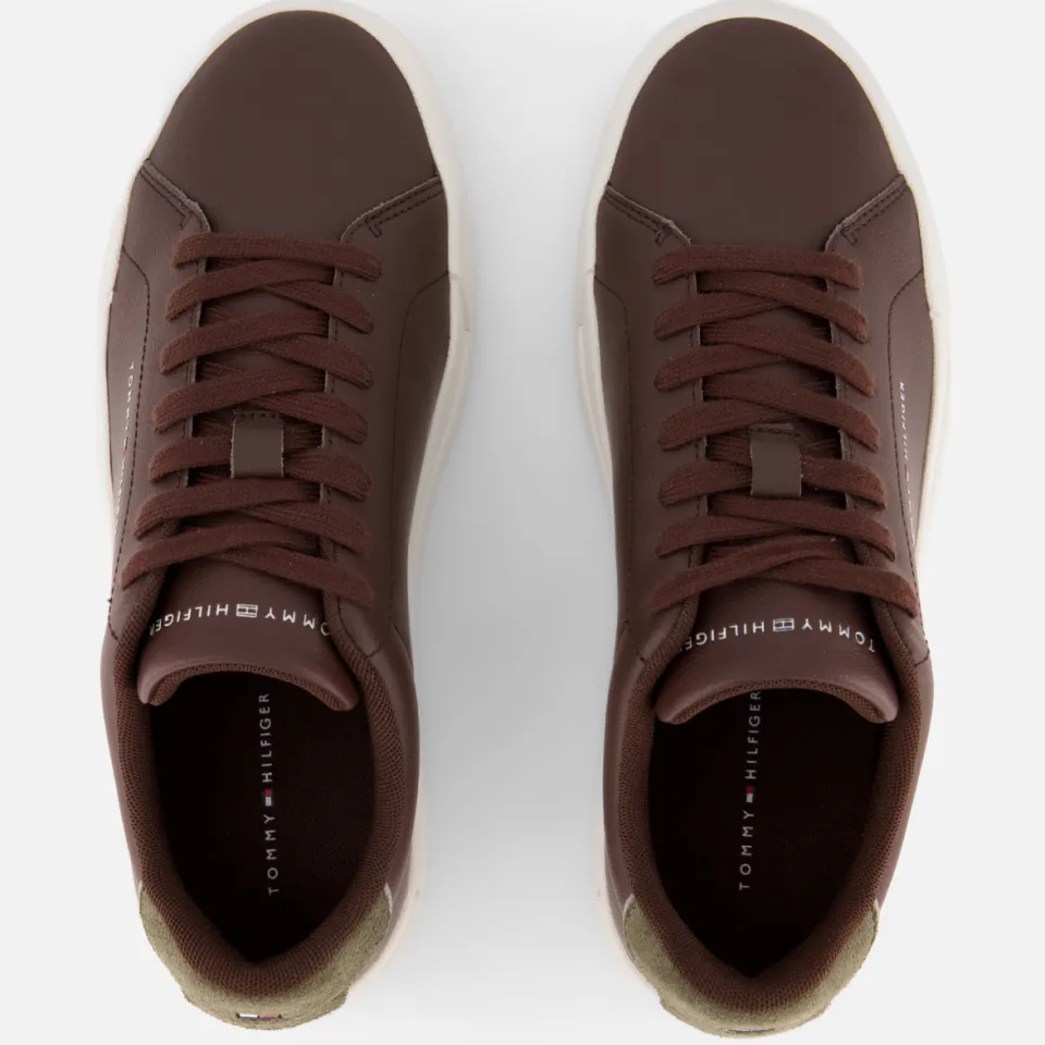 Tommy Hilfiger TH Court sneaker bruin, foto 6