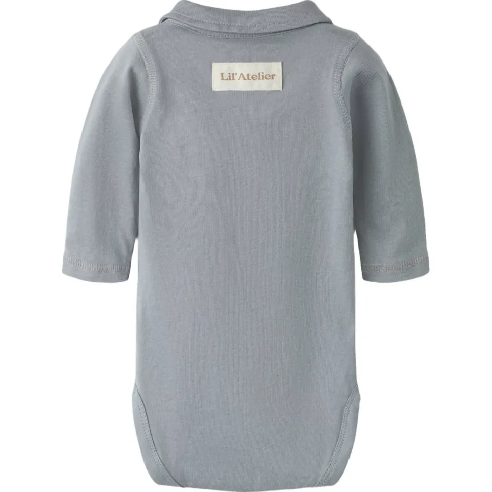 Lil' Atelier BABY katoenen romper - grijsblauw, foto 2