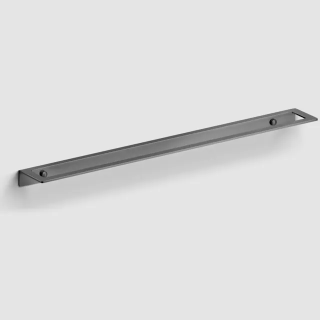 Clou Handdoekrek Clou Fold 60 cm Gunmetal Geborsteld PVD Geborsteld Gunmetal
