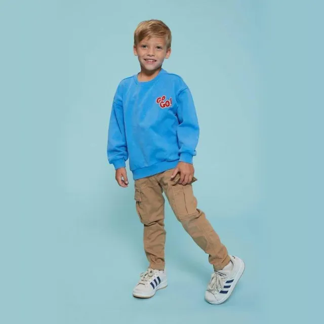 Sturdy sweater Run the Day blauw