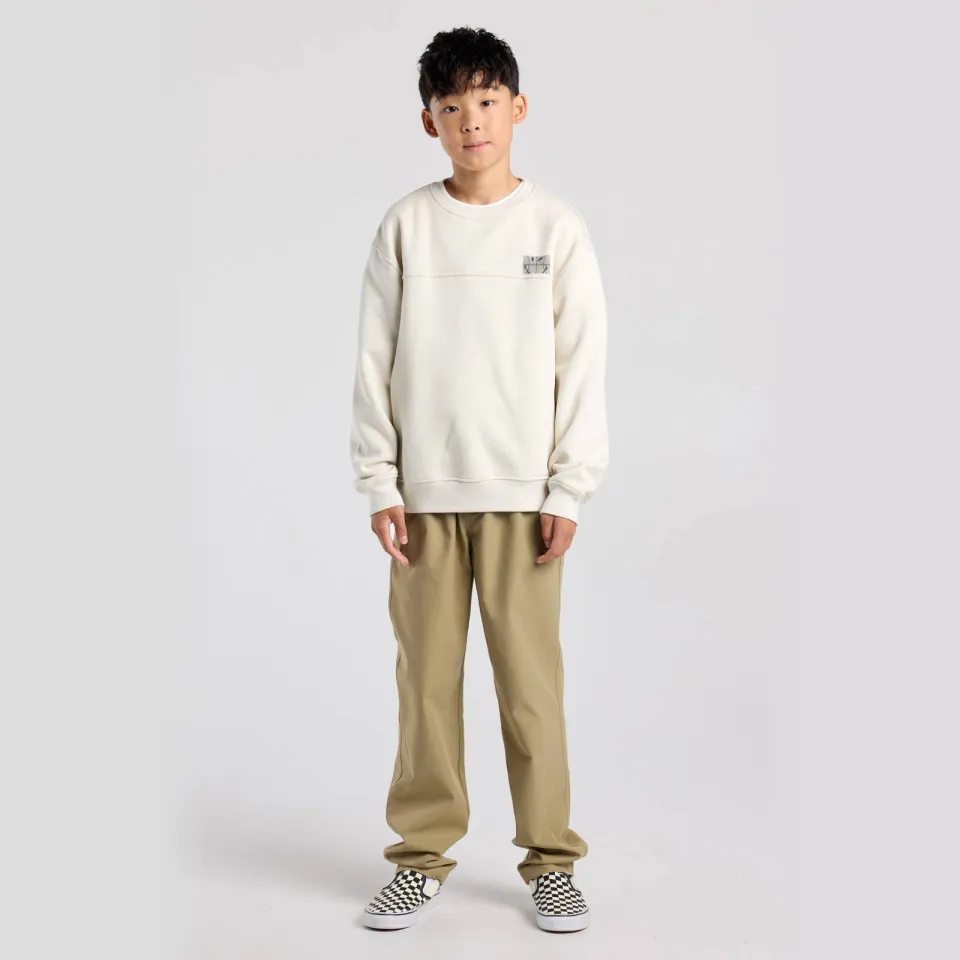 America Today sweater met backprint - ecru