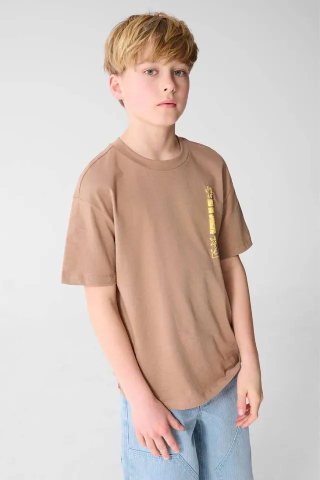 Shoeby T-shirt met backprint lichtbruin