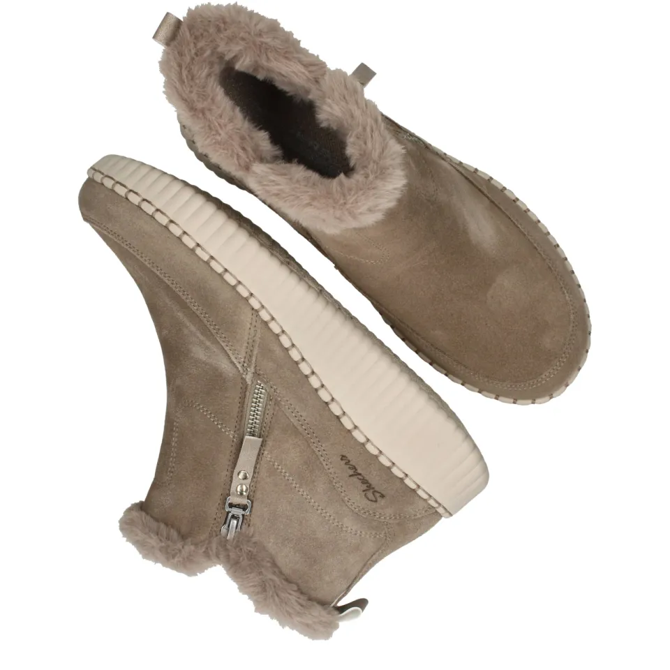 Skechers Relaxed Fit Wilshire BLVD Fresh Zip enkellaarsje taupe, foto 5
