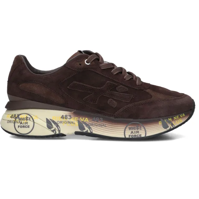 Premiata Moerun lage sneaker bruin
