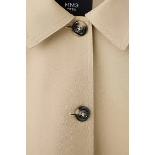 Mango Teen katoenen jack beige, foto 3