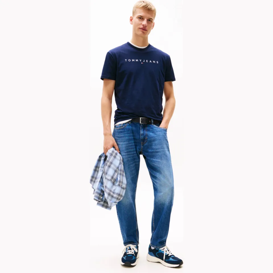 Tommy Jeans regular T-shirt donkerblauw