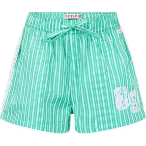 Retour Jeans gestreepte casual short groen Zeegroen