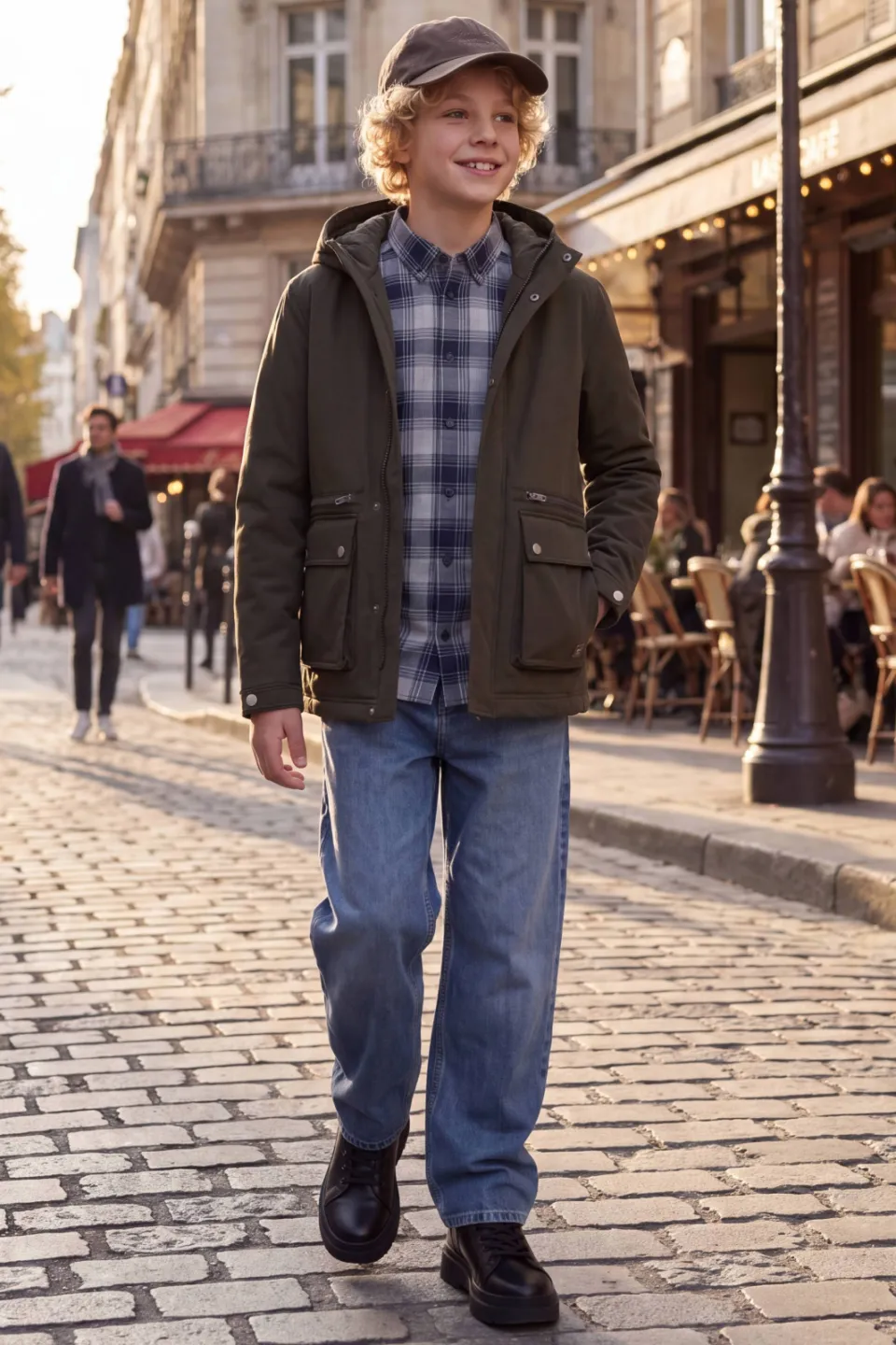 Jack & Jones Wolf parka winterjas donkergroen, foto 4