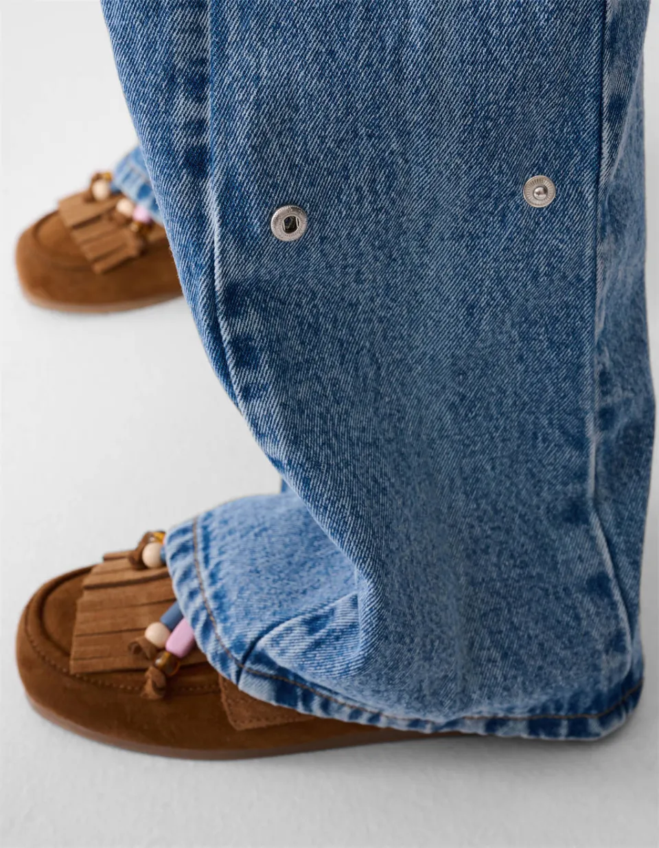 Shoeby wide leg jeans met plooien - lichtblauw, foto 6