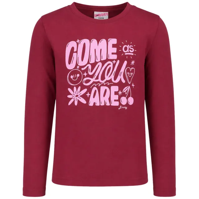B.Nosy Tara longsleeve met tekstprint donkerrood