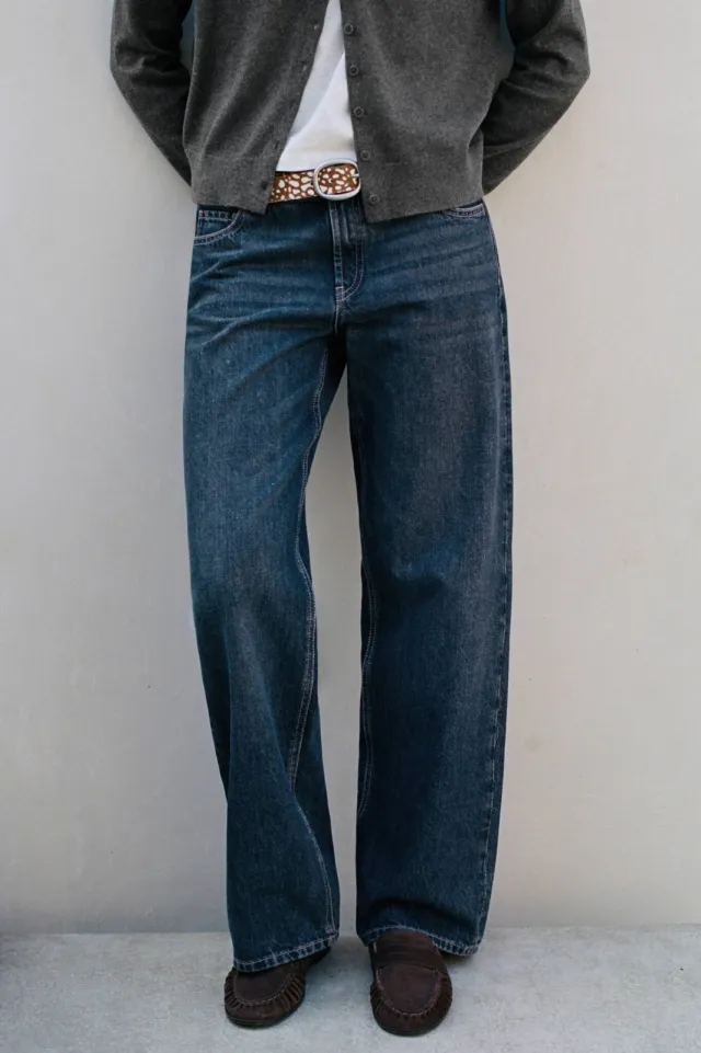 Mango TEEN straight leg jeans - changeant blauw