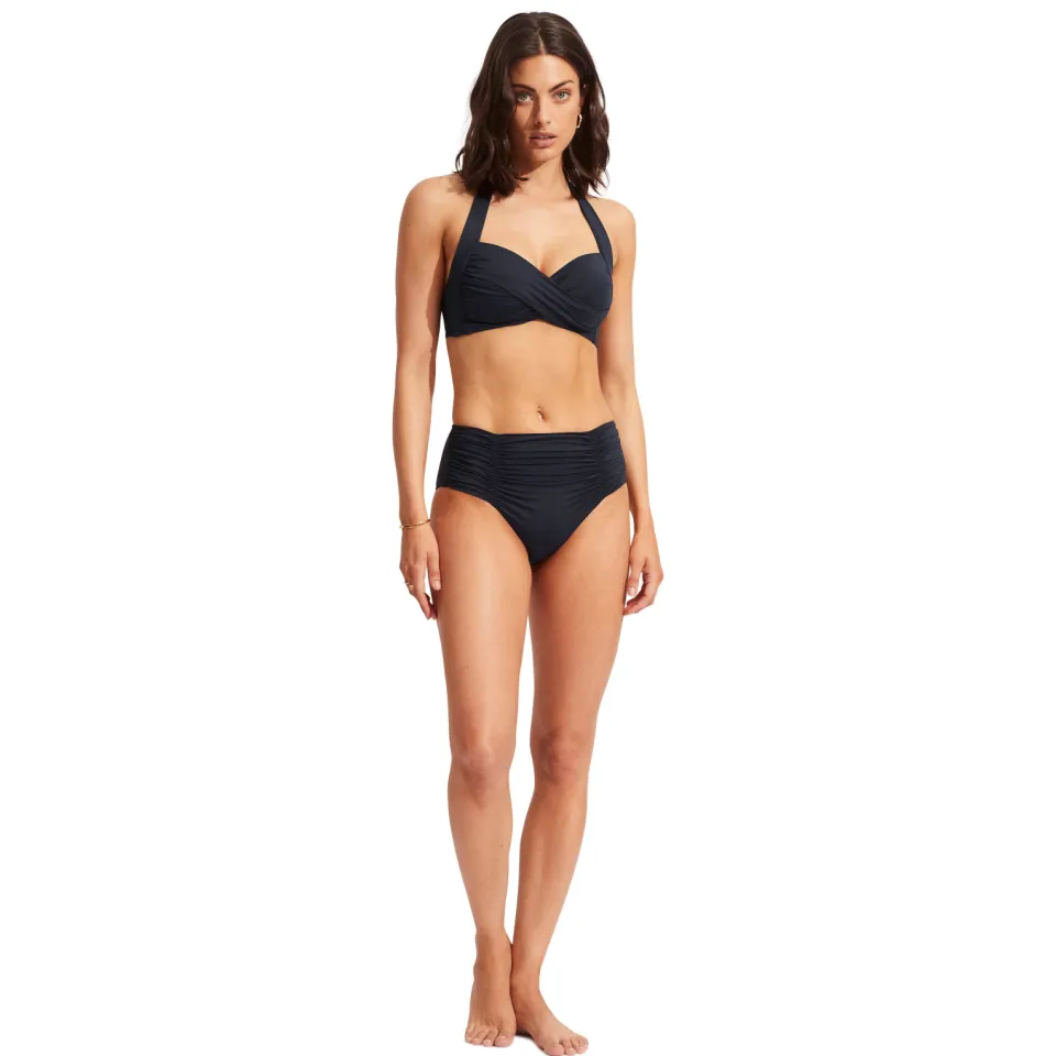Seafolly voorgevormde push-up bikinitop donkerblauw