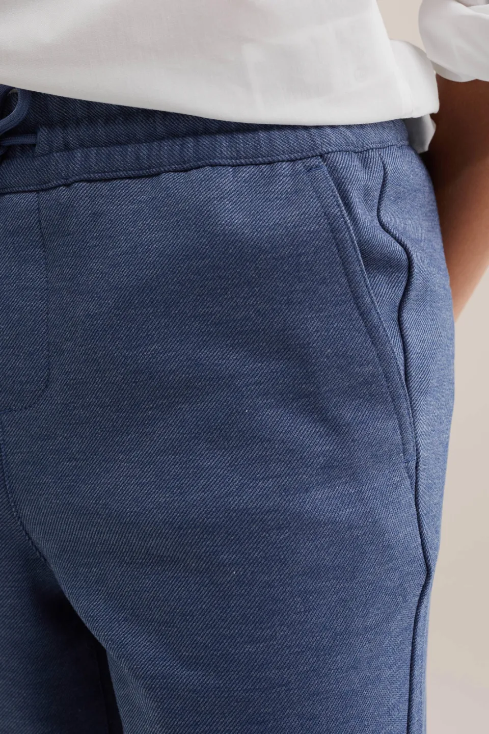 WE Fashion tapered casual broek blauw, foto 3