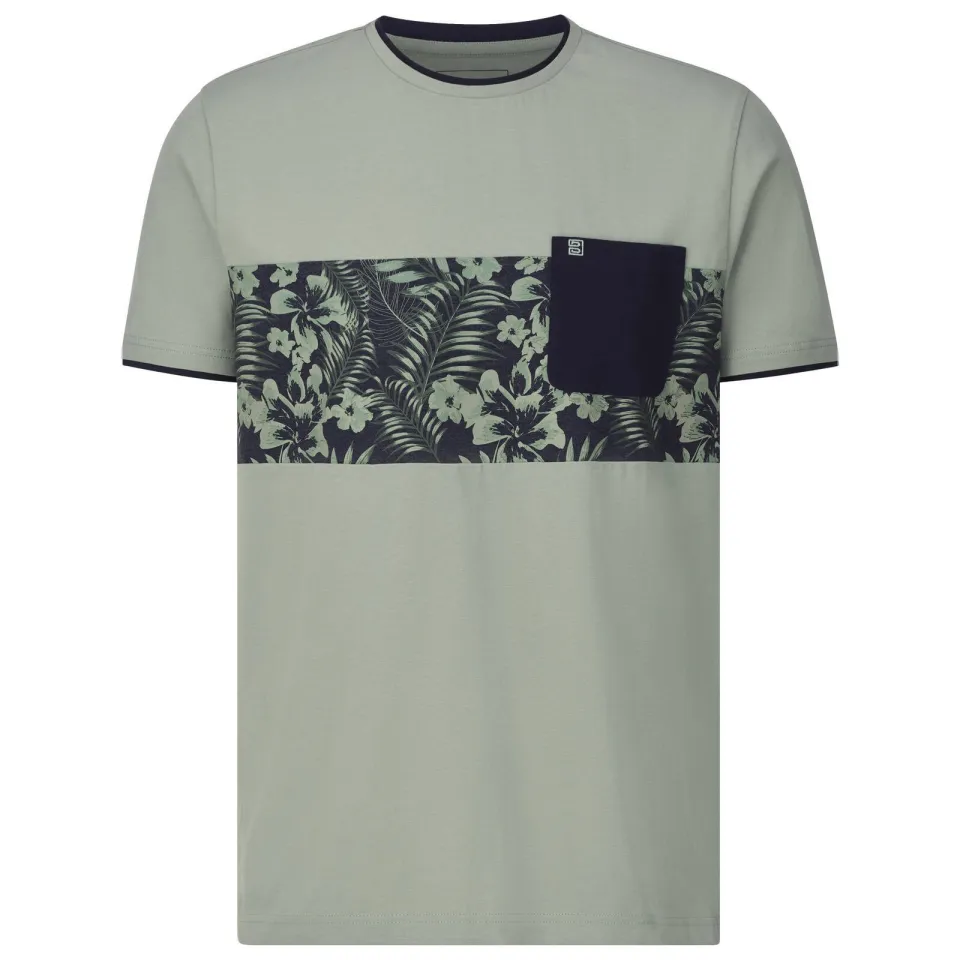 Babista Rigatuli T-shirt donkerblauw met bloemen groen/blauw, foto 3