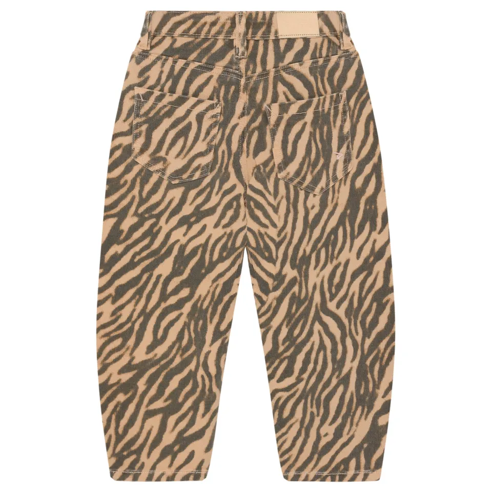 Daily7 barrel jeans met dierenprint - zand, foto 3