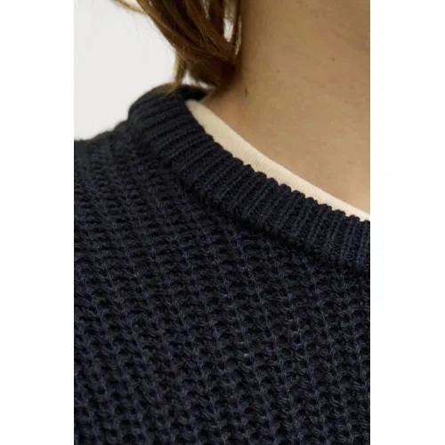 Jack & Jones JUNIOR trui donkerblauw grof gebreid, foto 6