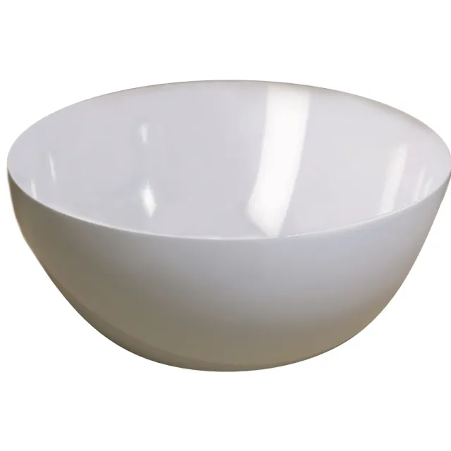 Luca Fontein Opzetwastafel Luca Sanitair Ø24cm Dunne Rand 12cm Hoog Mineral Stone Wit