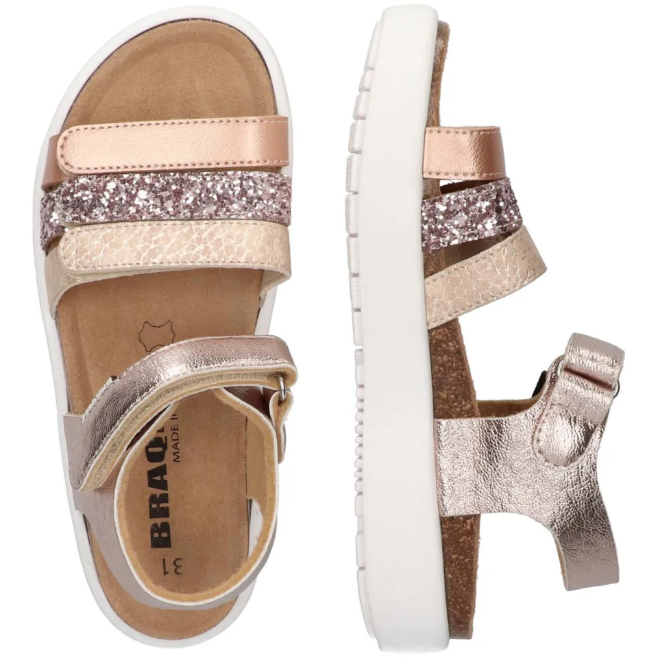 Braqeez sandalen champagne/roze, foto 4