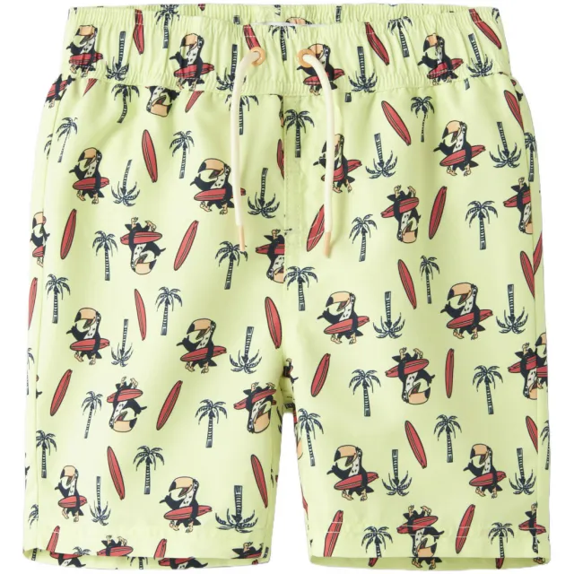 NAME IT KIDS zwemshort limegroen limegroen/multicolor, foto 2