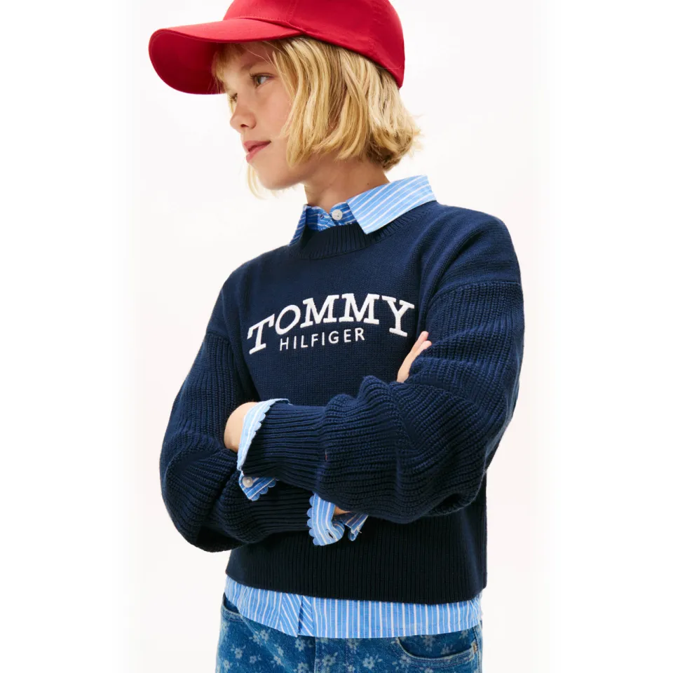 Tommy Hilfiger sweater donkerblauw, foto 5