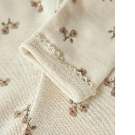 Lil' Atelier baby slim legging met wol beige, foto 3
