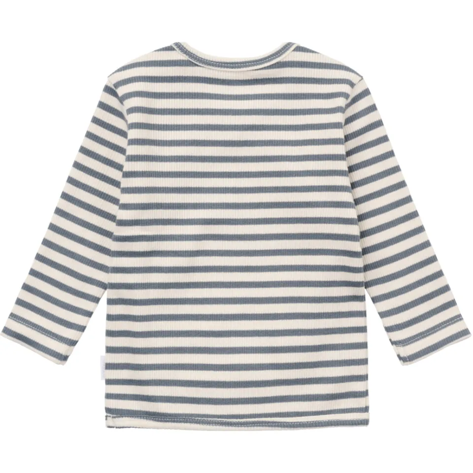 Noppies baby gestreepte longsleeve blauw/ecru, foto 3
