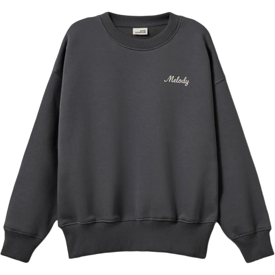 Sofie Schnoor girls sweater met backprint - antraciet, foto 2