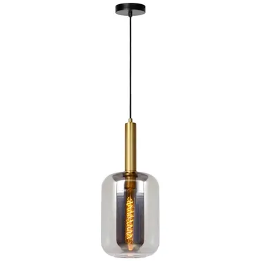 Lucide Hanglamp Joanet - Gerookt Glas fumé, mat goud / messing