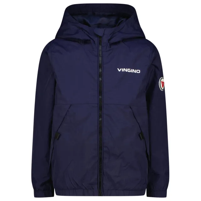 Vingino tussenjas donkerblauw met capuchon