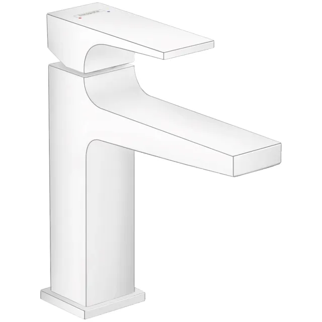 Hansgrohe Metropol wastafelmengkraan eengreeps 110 mat wit Chroom