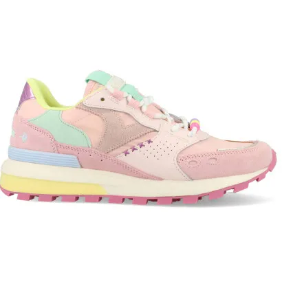 Victoria Luna Nylon Serraje lage sneakers roze