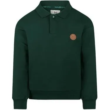 Koko Noko rechtvallende sweater - donkergroen Effen