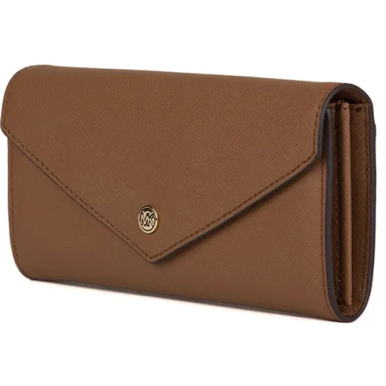 MICHAEL Michael Kors Jet Set Travel grote envelopportemonnee bruin, foto 3
