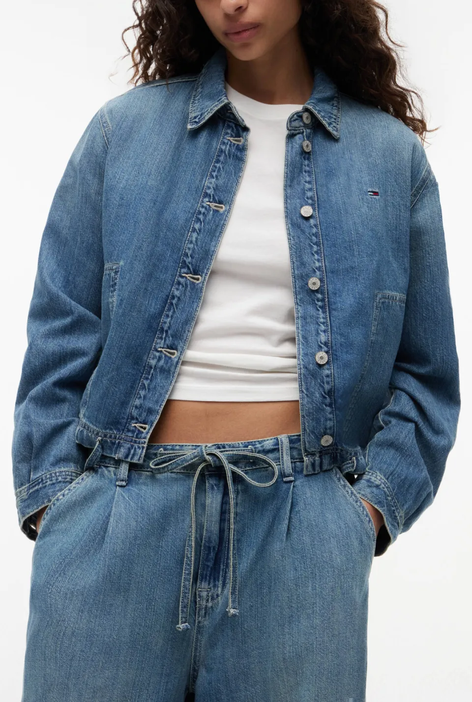 Tommy Jeans regular waist wide leg jeans - mediumblauw, foto 4