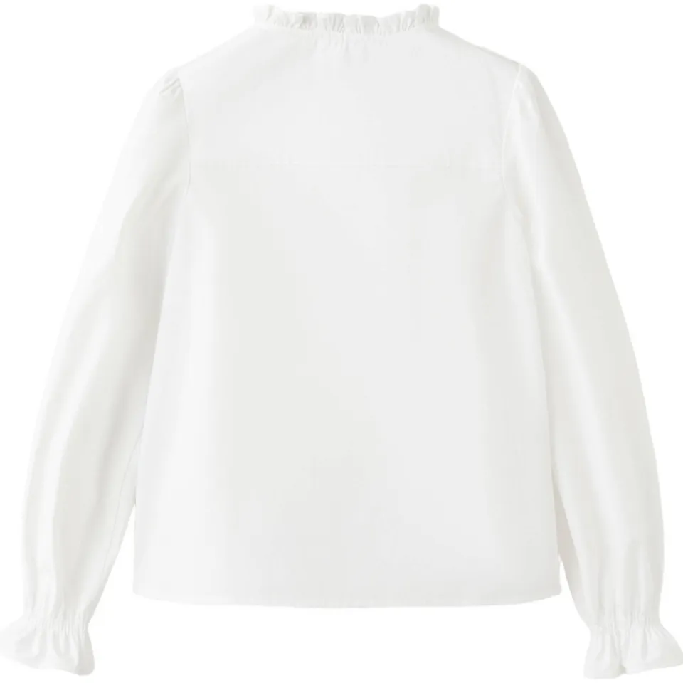 Mango blouse met plooien en ruches wit, foto 3