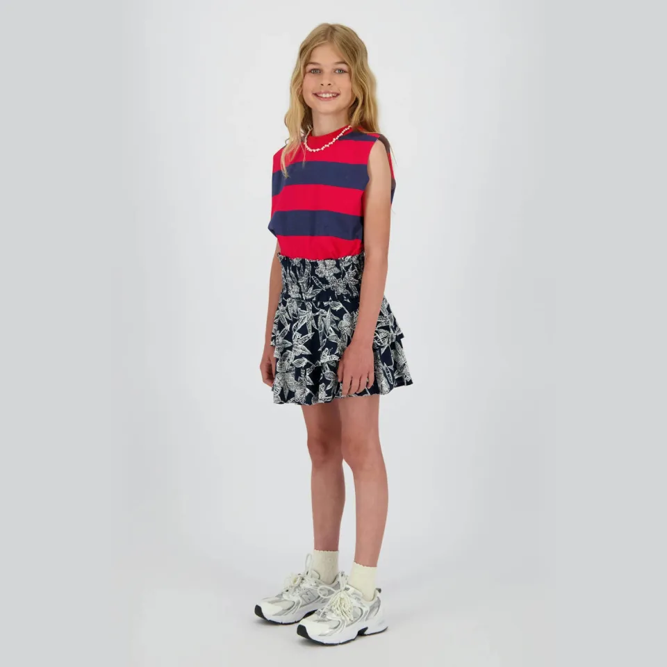 Vingino Qitty strokenrok donkerblauw donkerblauw/wit, foto 5