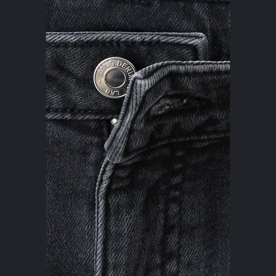 Mango Kids regular waist slim fit jeans met studs - grijs, foto 4
