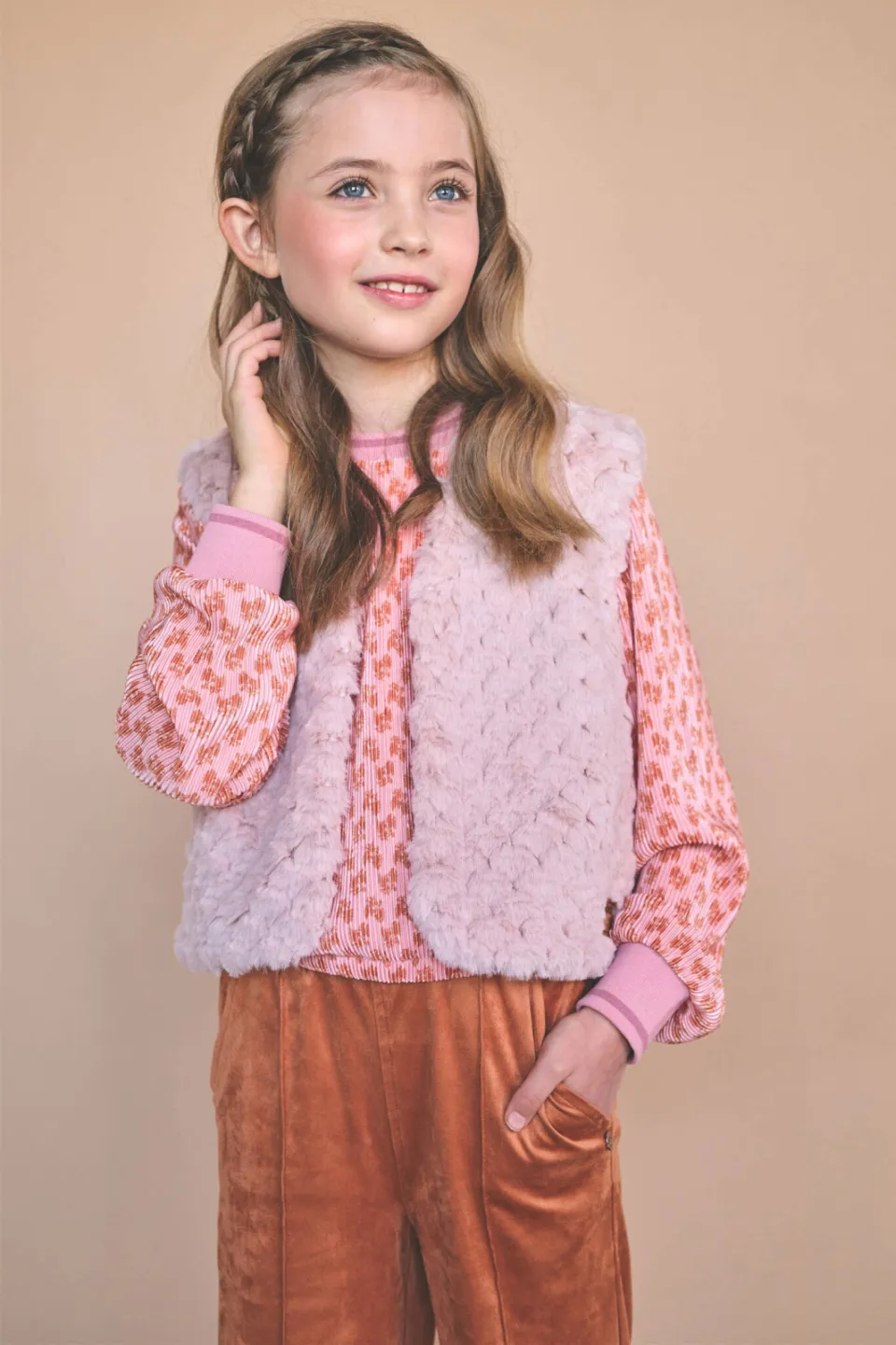 Nono Temmy blousetop roze met print, foto 6