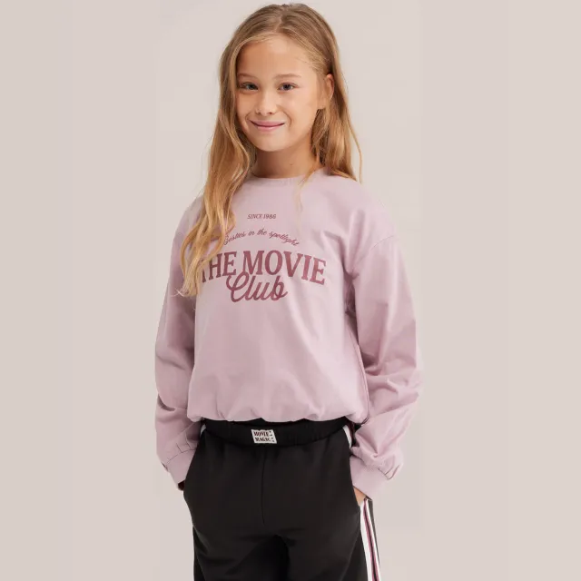 WE Fashion sweater met backprint - mauve