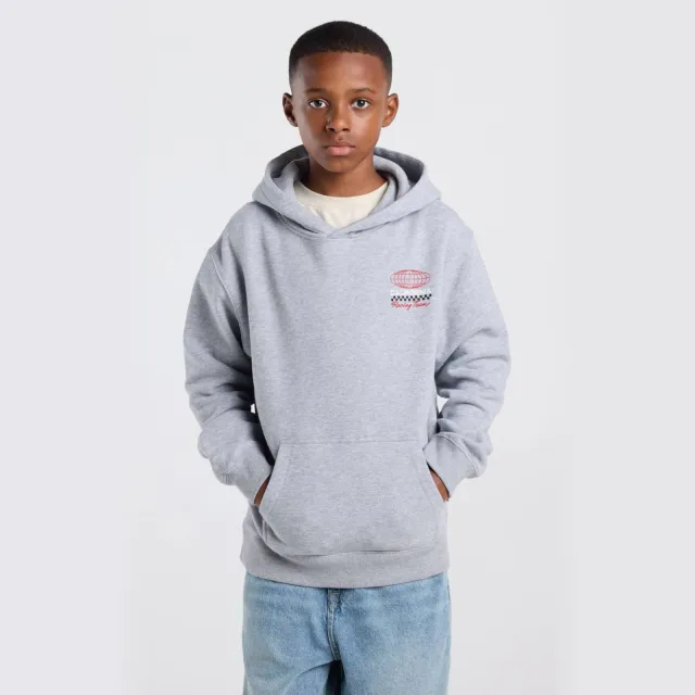 America Today sweater met backprint - grijs