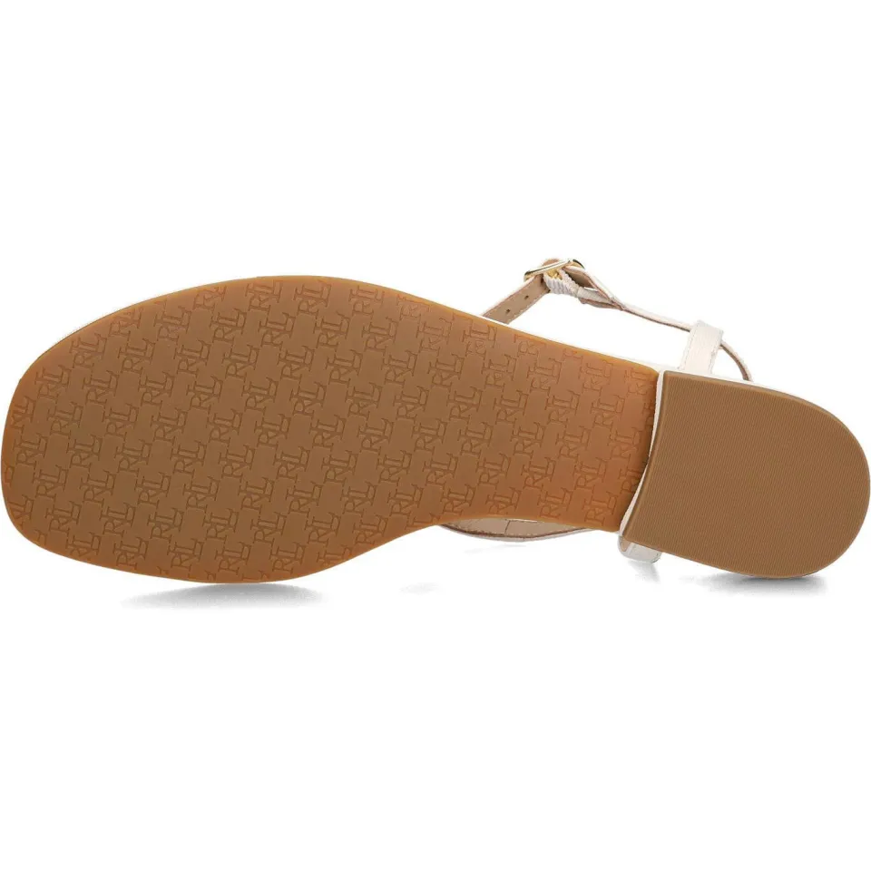 Lauren Ralph Lauren Sandalen Everley 2 Flat Sandal Wit, foto 5